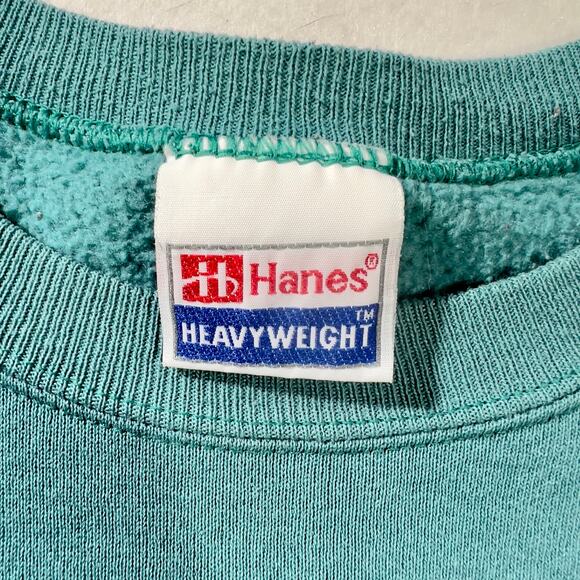 Hanes Heavyweight Sweatshirt Unisex XL Memory Walk Logo On Front Green Fleece - Picture 2 of 9